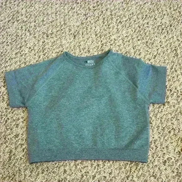 OYS Yoga 2 Piece Workout Sports Set Crop Top High Waist Leggings Green Size L - Picture 14 of 16